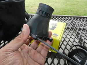 The bracket also fits 3.2" loupes