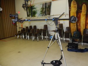 travel jib in studio