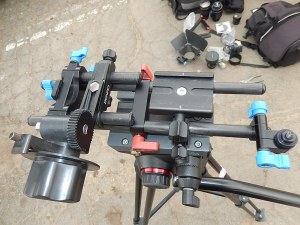 top view of assembled baseplate -rods- follow focus setup