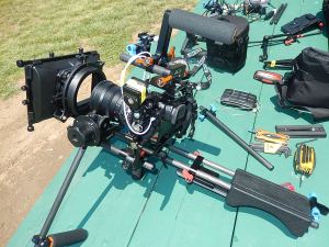 One version of shoulder rig using JAG35V2 handles